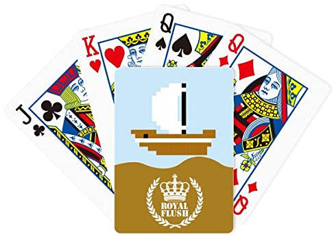 Summer Sail Ship Sea Pixel Royal Flush Poker Spielkartenspiel