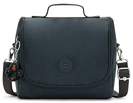 Kipling Kichirou - Bolsa aislante para mujer, bolsa de almuerzo de nailon, tono azul verdadero, 9 pulgadas de largo x 8 pulgadas de alto x 5 pulgadas de profundidad