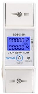 Vothen 220 V Compteur Electrique Consommation, D'énergie 50Hz Digital LCD Monophasé Compteur d'énergie Wattmètre Montage sur rail DIN avec rétroéclairage mesure consommation electrique 5-80A 230V