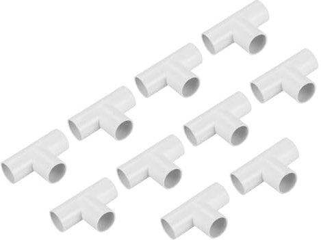 sourcing map PVC Conduit Coupler T-Shaped Fittings 20mm 3 Ways for Hose Electrical Conduit Pack of 5
