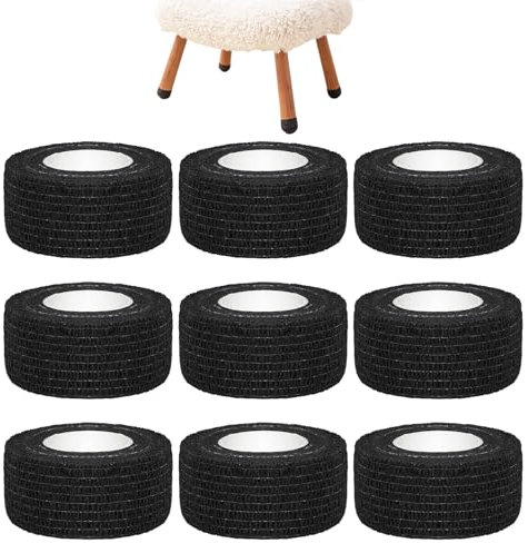 Bandage,RoadLoo 12 Rouleaux Pied de Chaise Bandage Protections de Sol pour Table chaises de Plage Chaise Silencieux Jambe De Chaise Réduisent Le Bruit Ruban Doigt - Bandages Extensibles Flexibles