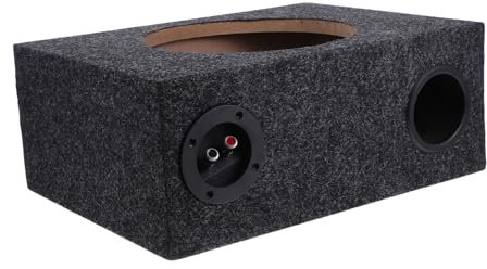 BUGUUYO Caisson De Basses pour Voiture 10 Pouces Ultra Plat, Caisse Subwoofer Voiture, Système Audio Véhicule, Compatible Installation Auto, Usage Routier, Amateur De Musique Automobile