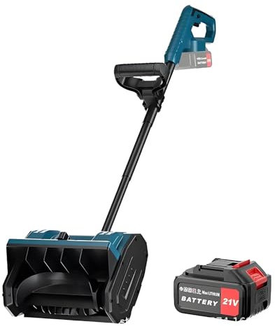 Pala Da Neve Elettrica a Mano, Spazzaneve Ricaricabile, Rimozione Neve Efficiente, Lancia Neve con Impugnatura Regolabile, per Rimozione Neve Invernale Da Vialetto(One Batteries)