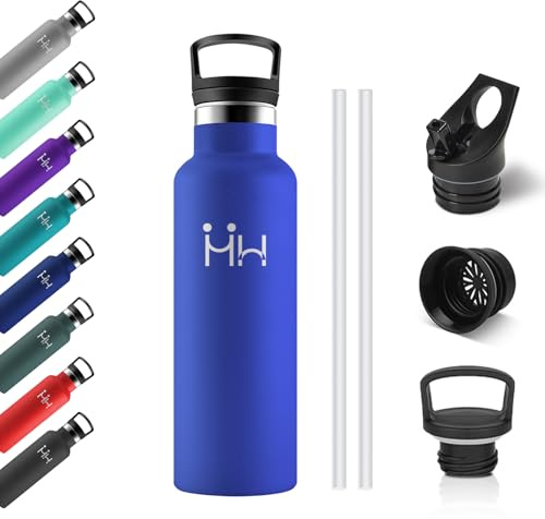 Botella Termica Niños 500ml, Botella Termica con Pajita, Cantimplora Termo con Doble Aislamiento, sin BPA, Fácil de llevar, Termo para Dióxido de Carbono, Camping, Escuela, Fitness, Bicicleta