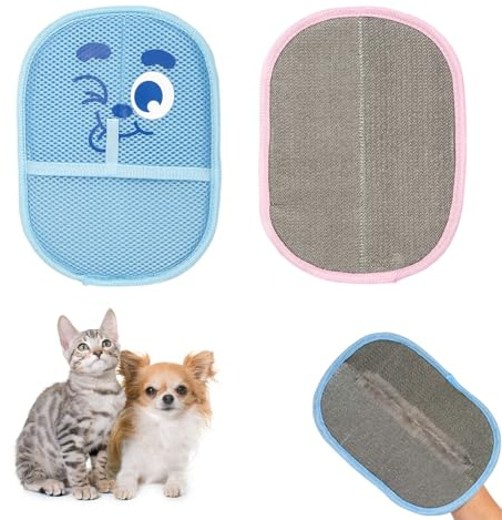 2 guanti magnetici per la rimozione dei peli di animali, guanti elettrostatici, guanti per la rimozione dei peli di animali domestici, per pettinare la cura di gatti e cani, riutilizzabili per divani