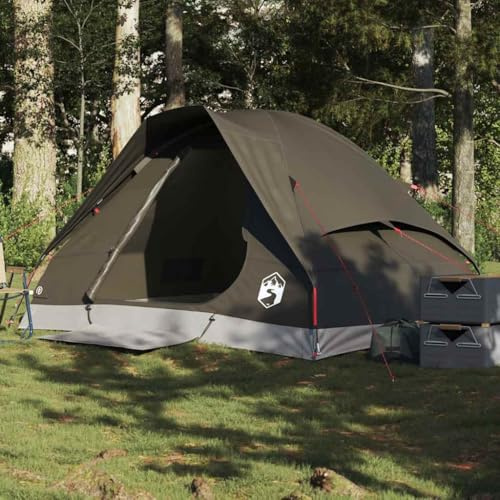 Tienda de campaña familiar exterior, cúpula para 2 personas, color marrón, impermeable, ideal para camping, playa y exterior