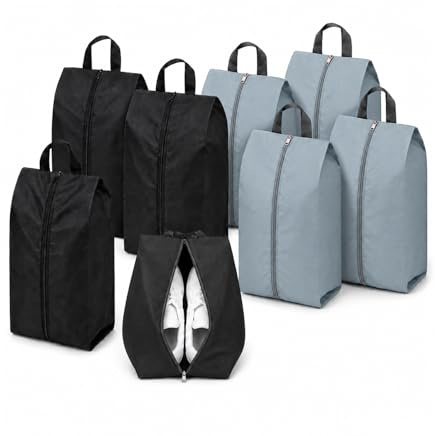 ywchoshe 8 Sacs à Chaussures Voyage Imperméables avec Zip | Sacs portables imperméables avec fermeture éclair, parfaits pour baskets, sport et organiser vos voyages.