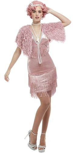 Smiffys Deluxe 20s Vintage Pink Flapper Costume