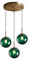 LFsem Nordic 3 lumières Luminaire Suspension Ø15cm Verre Globe Plafonnier Moderne Simple Lampe Suspension E14 Loft Lustre Décoration Luminaires (Vert Foncé)