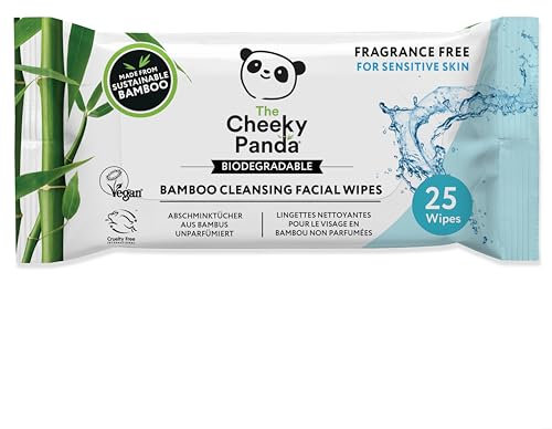 Cheeky Panda Bamboo Facial Make Up Remover Wipes | Sustainable Eye Makeup Removers | Unscented Face Wipes 3-Pack | 720 Wipes