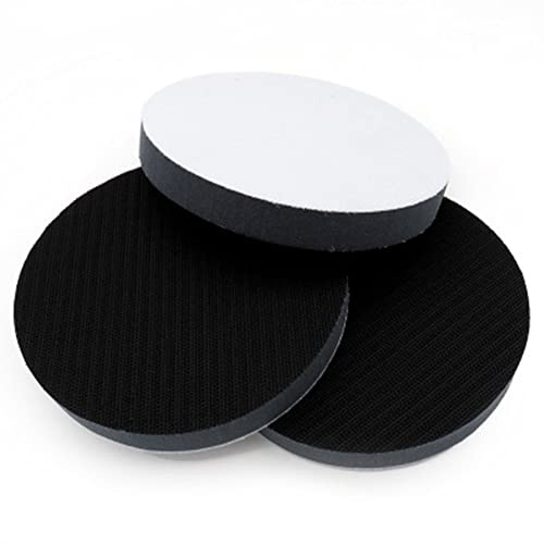 Lot de 3 tampons en mousse souple avec crochet et boucle de 150 mm pour ponçage et polissage