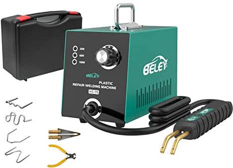 Kit de Soudeur en Plastique 220V - BELEY 25W 65w 100W Réglable Machine a Souder le Réparation Plastique avec 600 Agrafes, Pour Outil de Fixation en Plastique pour Pare Chocs Automobiles