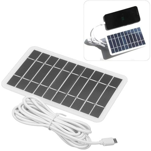 Caricabatterie ad energia solare portatile per cellulari porta USB, Pannello Solare Portatile da Viaggio 2 W/5 V, Caricatore Solare per Cellulare, Power Bank, Attività all'Aperto, escursionismo