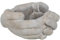 BigBuy Garden Pflanzkübel grau Zement Hand 24 x 22 x 12 cm
