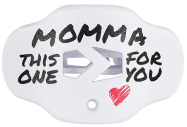 SLEEFS Fußball Mundschutz - Lippe Mundschutz mit Helmgurt - Lippe Zahnschutz Mundstück - Kein Kochen - für Jugendliche/Erwachsene Maximaler Luftstrom für alle Sportarten - Momma This One for You