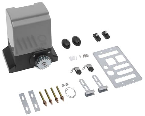 DAOHHFO Elektrischer Schiebetorantrieb Toröffner 370W Torantrieb Schiebetor Toröffner, Automatischer Türöffnermotor Intelligentes Lernen mit Fernsteuerung bis 600kg