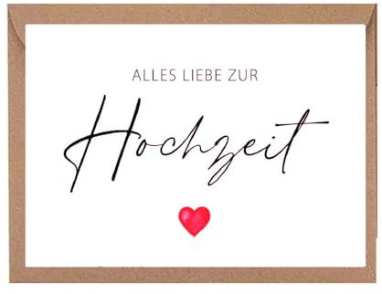 The Life Barn Postkarte mit Umschlag Alles Liebe zur Hochzeit Glückwunsch Karte Hochzeitskarte