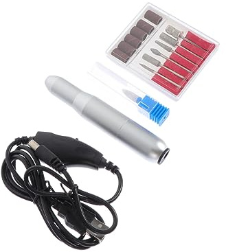 FRCOLOR Ponceuse à Ongles Électrique Rechargeable avec Têtes de Ponçage pour Manucure et Polissage des Ongles