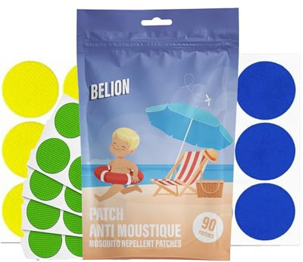 Patch anti moustique enfant | Sachet de 90 autocollants contre les moustiques | Idéal pour les activités en plein air | Pratique et ludique