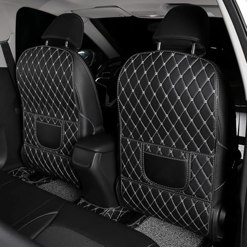 YSDCIKM Coussin Anti-Coup de Pied de siège de Voiture pour Audi Q8 2018 2019 2020 2021 2022, Protection de Dossier Siège Voiture, Tapis Protection Imperméable 2 Pièces,A