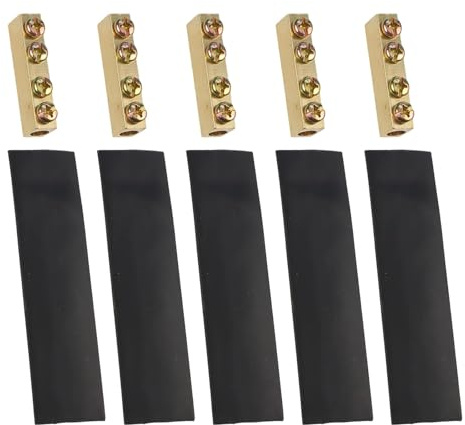 SageFurned 5 morsettiere in rame da 100 A/120 A, a connessione rapida, con tubi termorestringenti, struttura in rame completa per fili da 4-35 mm², connessioni elettriche da 1000 V