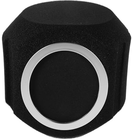 SAFIGLE Schermo Isolante Portatile per Microfono a Condensatore in Spugna Leggera Filtro Anti-pop, Diametri 9.2cm, 6.8cm, 4.5cm per Karaoke e Ktv