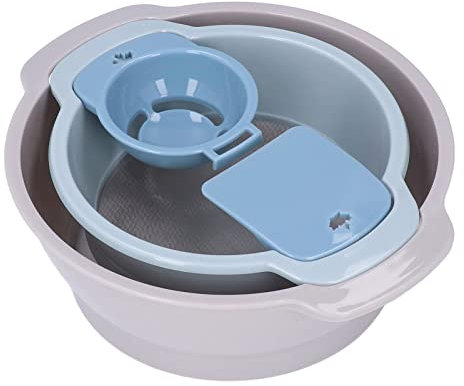 Rundes Pollensieb-Set, feinmaschiges Sieb, leichte Trimmschale mit Sieb, stapelbares Lebensmittelsieb, Pulversiebmaschine zum Backen von Mehl in der Küche zu Hause in der Bäckerei