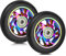 Yungeln 2 Stück 110mm Stunt Scooter Ersatzräder 110 x 24mm 88A Vollreifen mit ABEC-9 Lager kompatibel für meisten Stuntscooter und Kickscooter