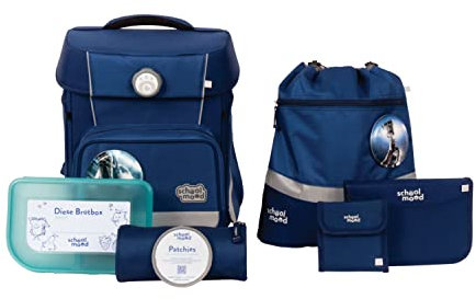 SCHOOL-MOOD - Schulranzen Set Fußball, 7-teilig - Hero Maxx Air+ - inkl. Zubehör - ergonomischer Schulranzen Jungen & Mädchen - Schultasche für Kinder in der 1. bis 4. Klasse Paul (Fußball)