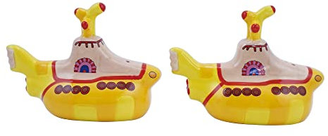 Half Moon Bay | The Beatles Salt and Pepper Shaker Set of 2 | Yellow Submarine Salt Shaker & Pepper Pot | Novelty Salt and Pepper Sets | The Beatles Gifts & Music Gifts | Quirky Kitchen Accessories