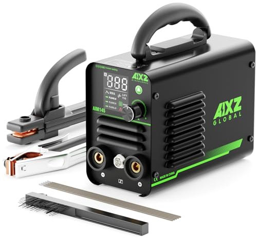 AIXZGLOBAL Soldador Electrodo 145A - 3 en 1 maquina de soldar ARC/Lift TIG/mig soldador Inverter con pantalla LCD, Anti-stick, 230V