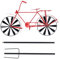 Fahrrad-Windspiel aus Metall, Metall-Eisen-Fahrräder, Windmühlen, Außendekorationen für den Außenbereich, Garten, Hof, Terrasse, Dekoration