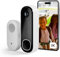 Arlo 2K Doorbell Camera Wireless & Chime, Outdoor WiFi Video Doorbell, Motion Sensor CCTV Camera Systems, 6 Month Battery Operated Security Camera, Night Vision, White (Renewed)