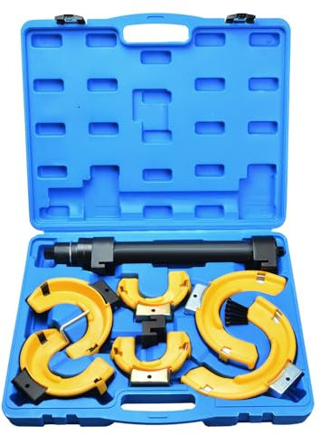 Zoomtools Macpherson Strut Coil Spring Compressor Kit Interchangeable Fork Coil Extractor Tool Set, with Yoke Protector