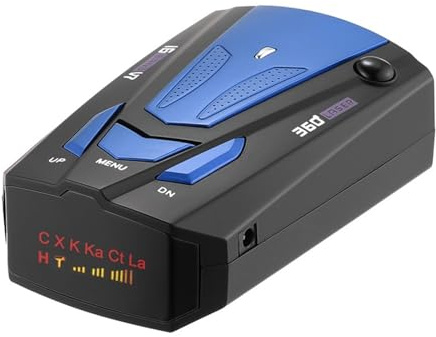 Detector De Velocidad De Radar De Coche De 360° 12V 800M Monitoreo De Larga Distancia Conmutación De Modos De Ciudad/Carretera(Blue)