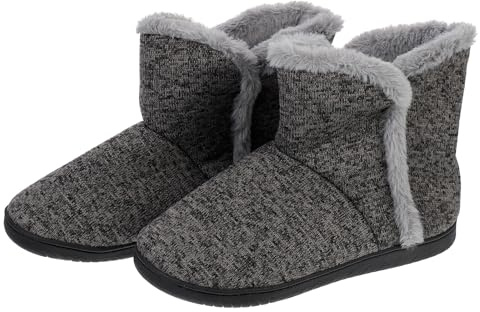 UPKOCH Stivali Invernali Caldi per Uomo Suola Piatta Antiscivolo Materiali di Resistenti all Usura e Pratici per Indossare in Casa Durante Inverno