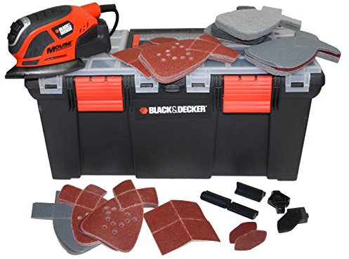 Black & Decker KA1000T22A - Lijadora (Lijadora delta, Bolsa para el polvo, Velcro, 12000 RPM, 0,11 m², Corriente alterna)