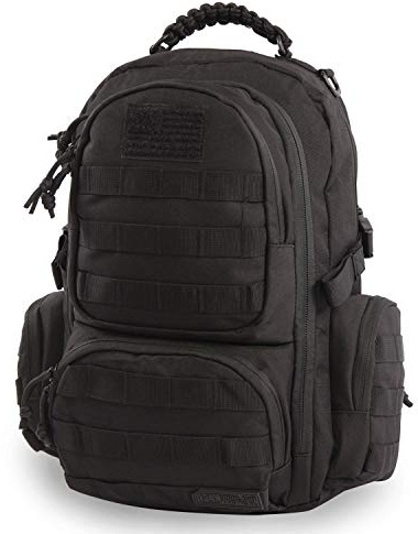 HIGHLAND TACTICAL Unisex Roger Rucksack Taktischer Rucksack, Schwarz, 19