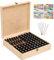Beunyow 85 Löcher Tragbare Holz Aromatherapie Geschenk-Box - Ätherische Öle Flaschen Aufbewahrung Koffer - Geeignet für Nagellack, Duftöle, Ätherisches Öl, Stain und Lippenstift