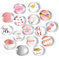Cosylove 16pcs Kühlschrankmagnete, Kristallglas Kühlschrankmagnete für Büroschränke, Whiteboards, Fotos, schöne dekorative Magnete für zu Hause schmücken (Rose Gold)