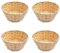 4 Pièces Paniers de Pâques, Panier tissé en Bambou Naturel, Pâques Petit Panier de Rangement, Convient pour Faveurs de Fête de Pâques(Jaune Marron)
