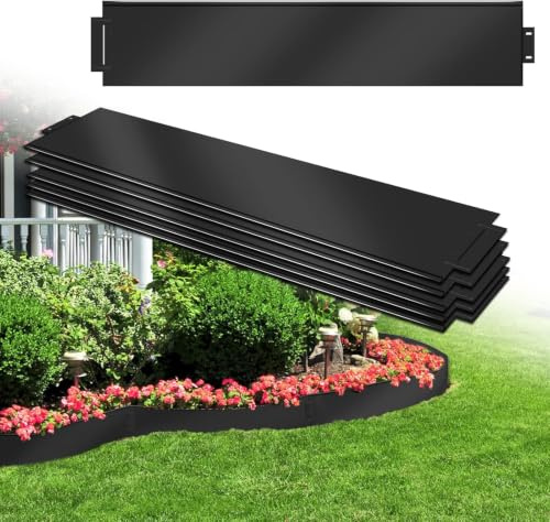 Aufun gräskant metall 30 m x 18 cm, förzinkad rabattkant, rabattinfattning, klippkant, palisad 30 stycken 100 cm x 18 cm (L x H) gräskant förzinkad-svart