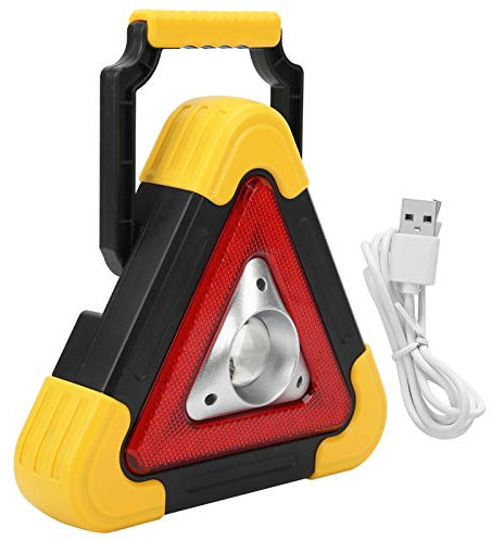 Lampada a triangolo d'avvertimento, treppiede multifunzionale di emergenza per auto Proiettore da lavoro Luce di sicurezza Segnale lampeggiante di allarme stradale