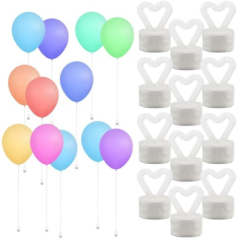 Ballongewicht für Helium 12 Stück Ballon Beschwerer Ballongewicht für Heliumballons Luftballon Beschwerer Gewichte für Helium Ballons 1cm*1.5cm für Hochzeit Geburtstag Party Dekoration