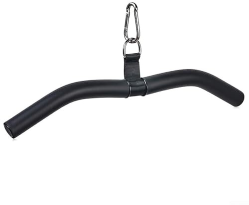 LAT Pulldown-stång för remskivkabelmaskin, curl, tricep, tryckstång med gummihandtag, LAT dra ner stång tillbehör för gym, styrketräning, muskelbyggnad