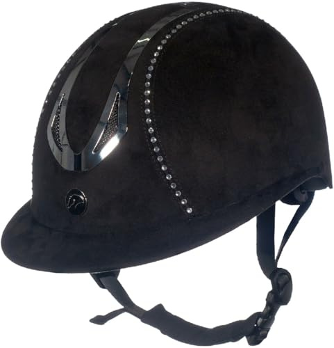 HKM Damen Illusion Diamond Reithelm, Schwarz, 58-60 cm