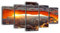 wandmotiv24 Leinwandbild Mesa Arch LW219 Wandbild, Bild auf Leinwand, 5 Teile, 210 x 100 cm, Kunstdruck Canvas, XXL Bilder, Keilrahmenbild, fertig aufgespannt, Bild, Holzrahmen, USA, Wüste, Utah