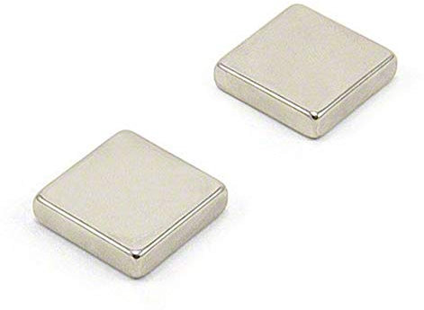 First4magnets F20205-2 Dicker N42-Neodym-Magnet-7,8kg Anziehungskraft (2 St-Packung), 20 x 20 x 5mm Thick, 2 Stück