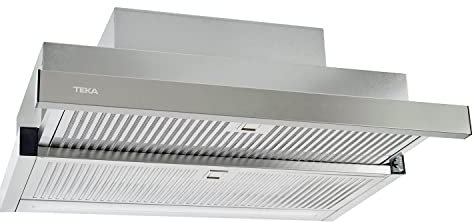 TEKA Campana Extractora Extensible 60 cm con Motor EcoPower, 5+1 Velocidades, Iluminación LED, Recirculación, Acero Inoxidable Anti Huella, CNL 6815 PLUS