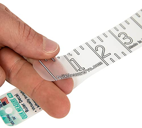 36 Fish Measuring Ruler Sticker | Waterproof Transparent Decal Tape | Made in USA | Bold and Easy Read Markings | Boat, Kayak, Net, Cooler Compatible | UV-Resistant Adhesive | Easy Application